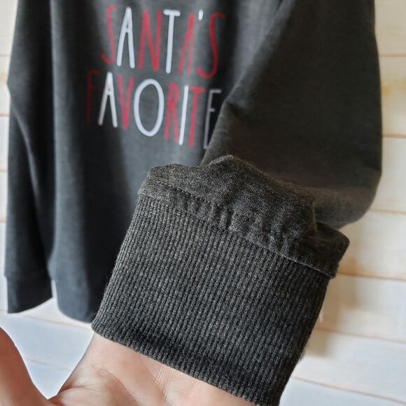 Rae Dunn "Santa's Favorite" Sweatshirt and Socks Set Women's Size Medium - Picture 4 of 11